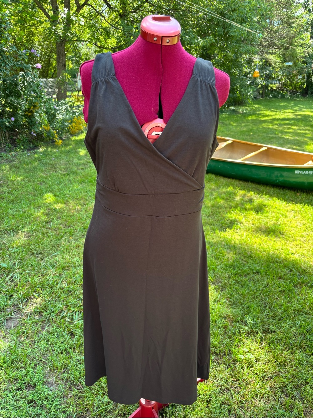 Eddie Bauer crossover v-neck empire waist dress